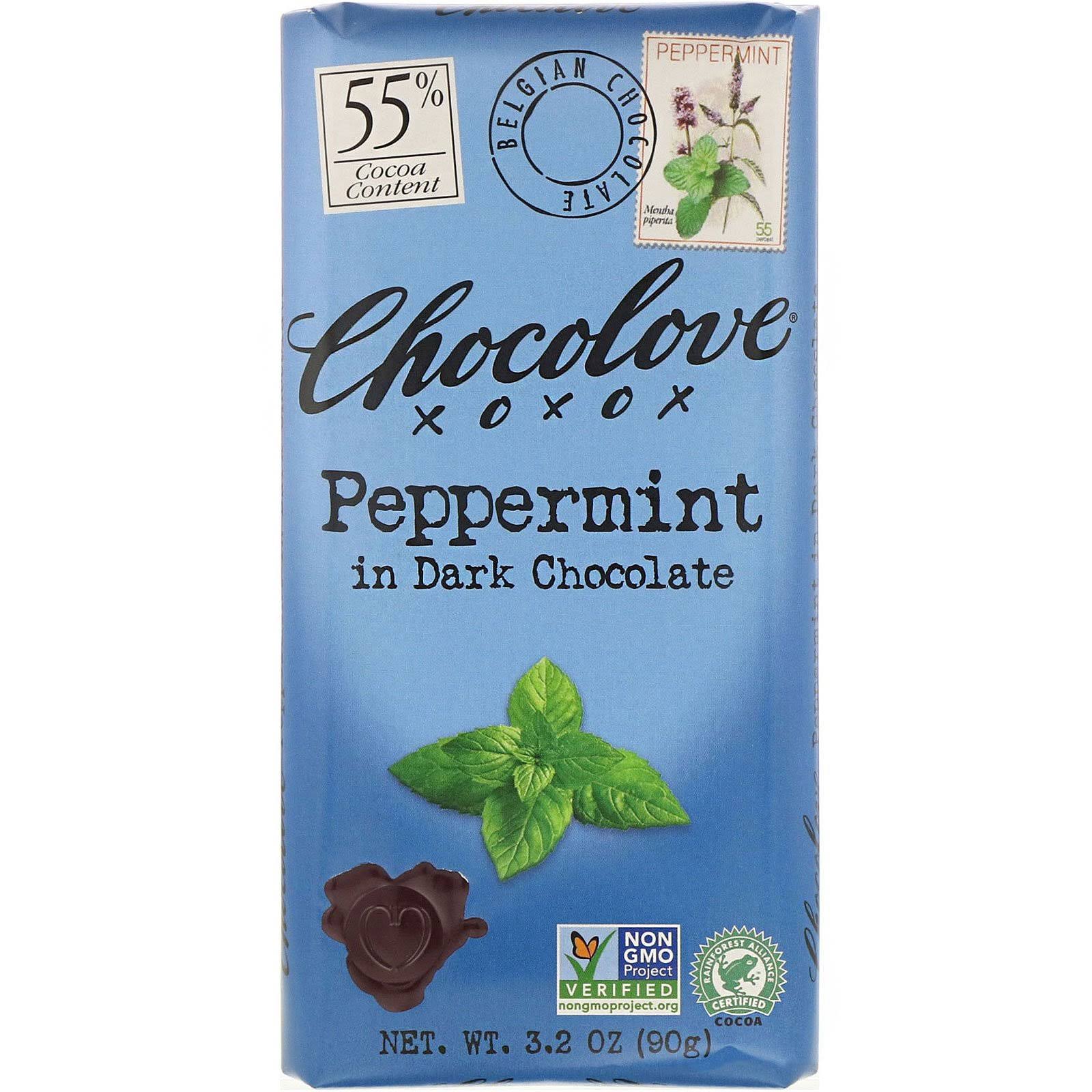 Chocolove Peppermint In Dark Chocolate - 12 x 3.2oz