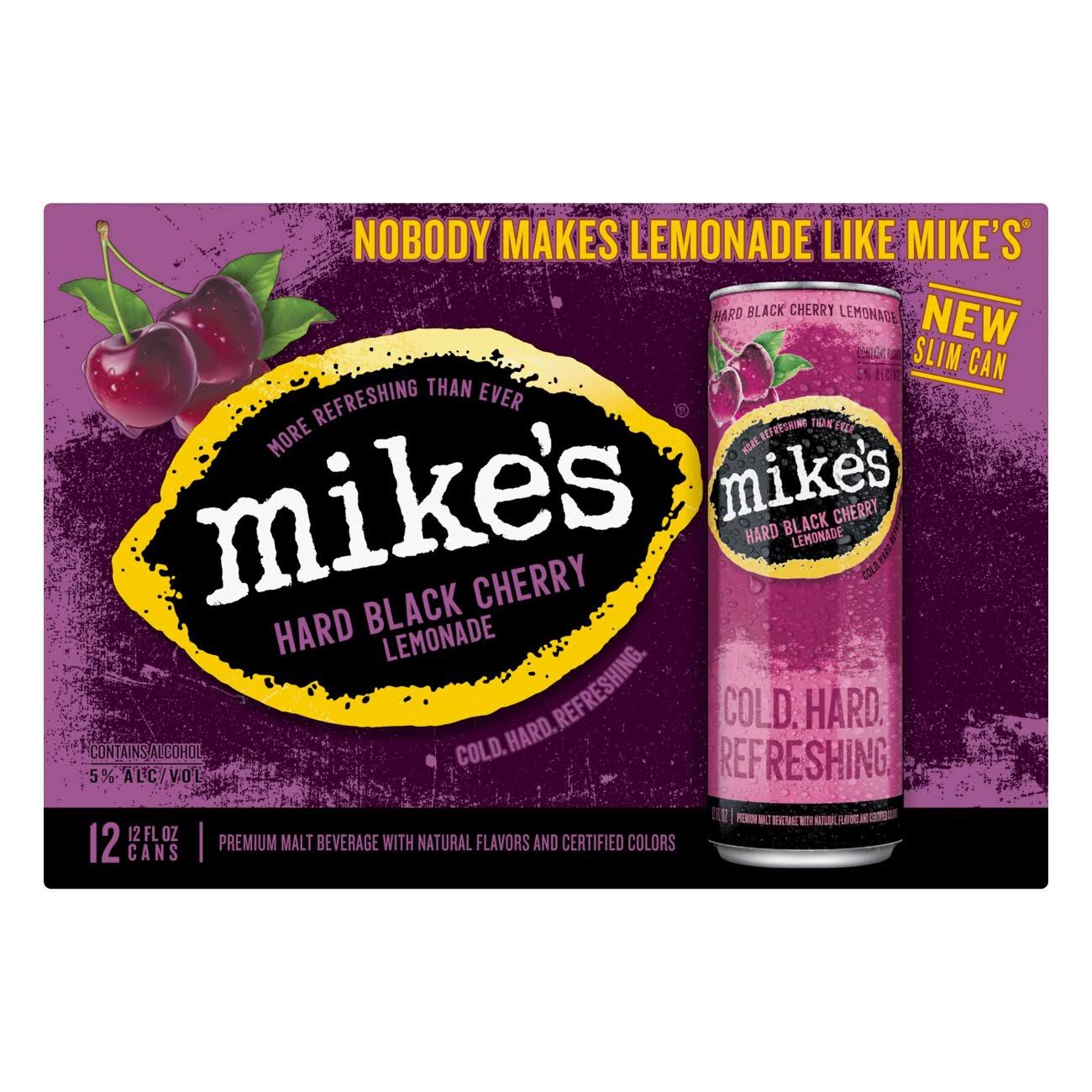 Mike's Beer, Malt Beverage, Premium, Hard Black Cherry Lemonade - 12 pack, 12 fl oz cans