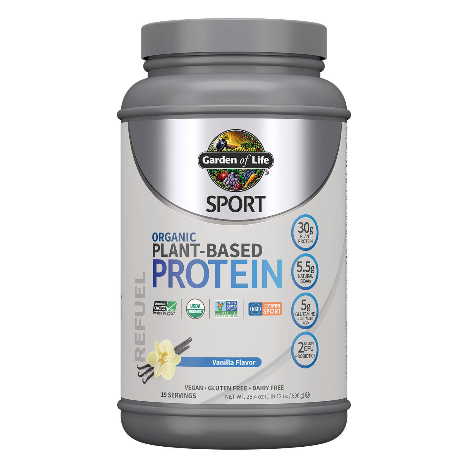 Garden Of Life Sport Organic Protein Supplement - Vanilla, 806g
