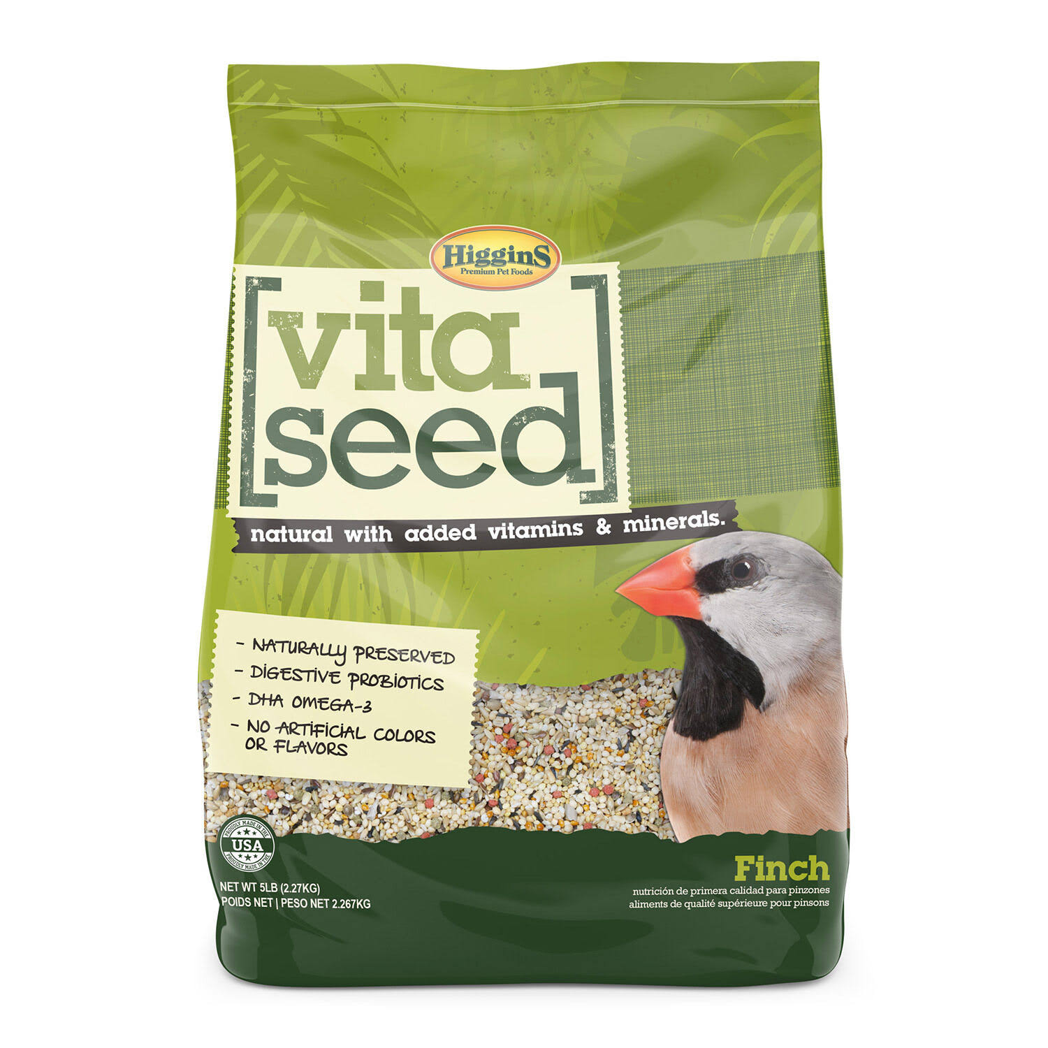 Higgins 466161 Vita Seed Finch Food for Birds - 25lbs