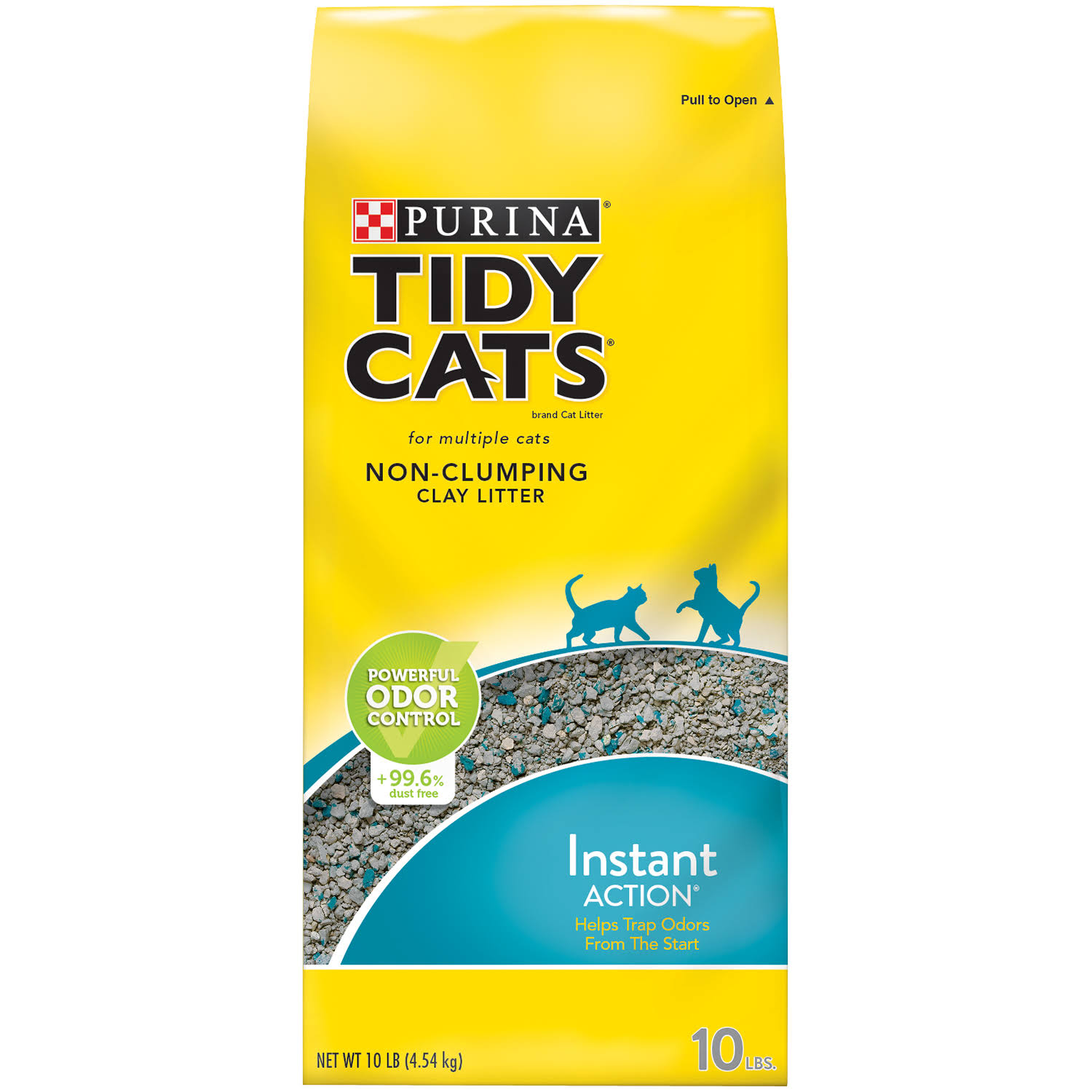 Purina Tidy Cats Non-Clumping Cat Litter Instant Action For Multiple Cats - 4.5kg