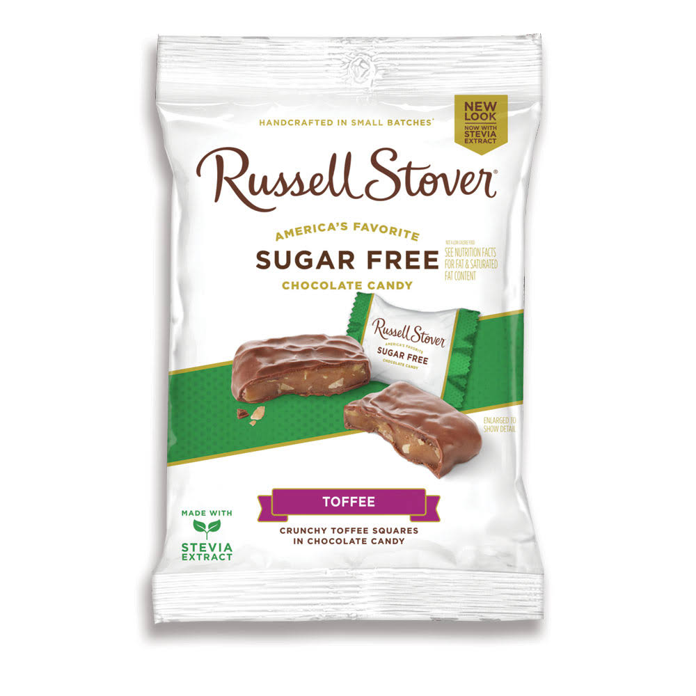 Russell Stover Sugar Free Toffee Squares Candy - 3oz