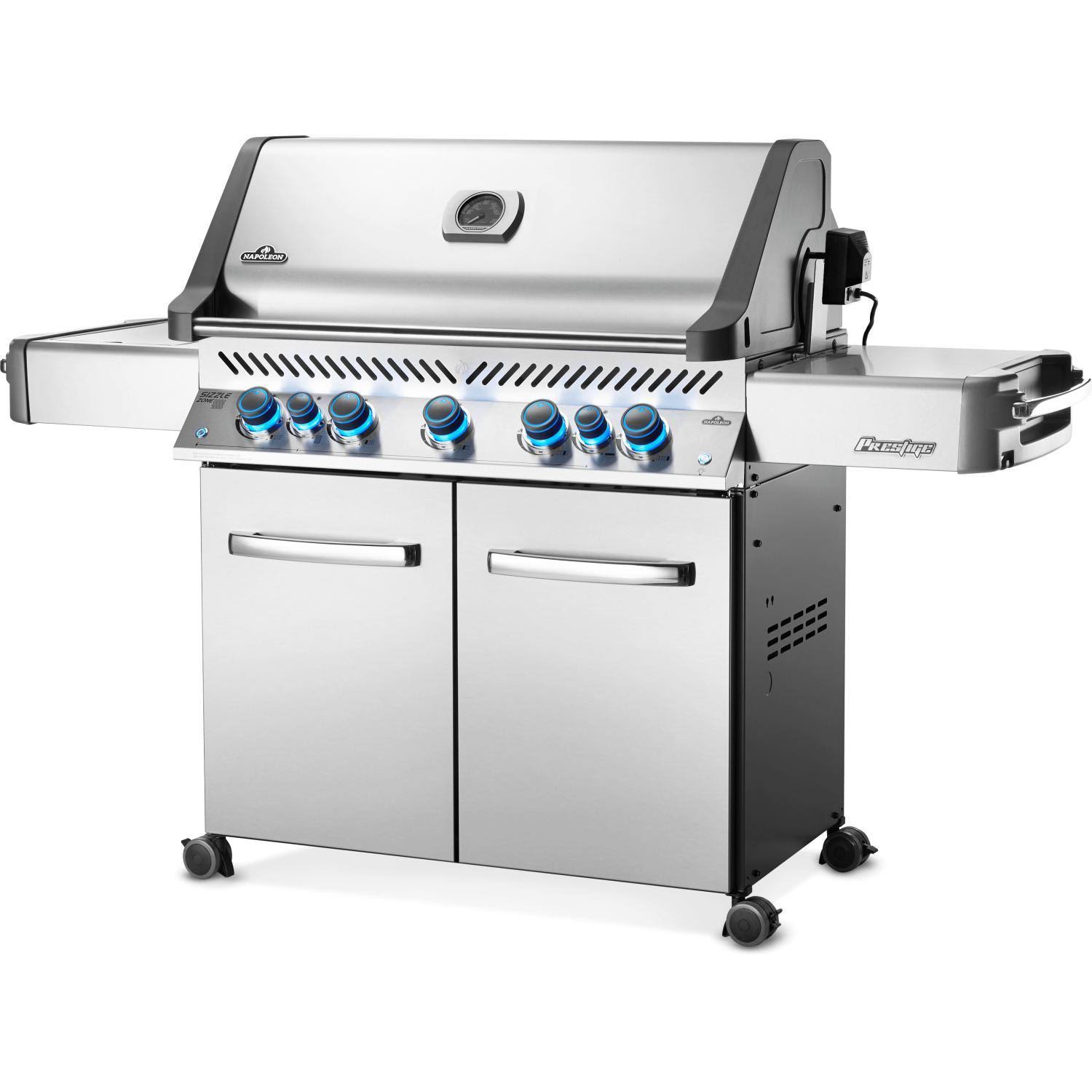 Napoleon P665RSIBPSS Prestige 665 Infrared Side and Rear Burners Grill - Silver, 75"