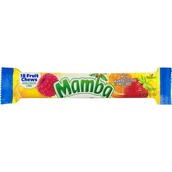 Mamba Fruit Chews, Assorted - 18 chews, 2.80 oz