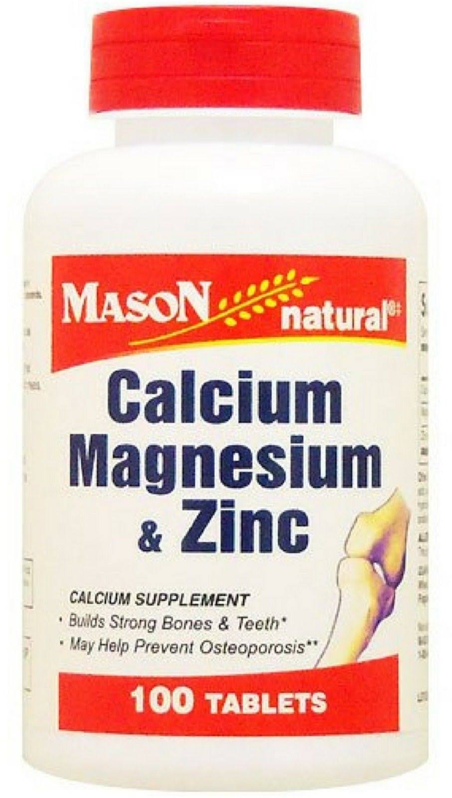 Mason Natural Calcium Magnesium & Zinc - 100 Tablets