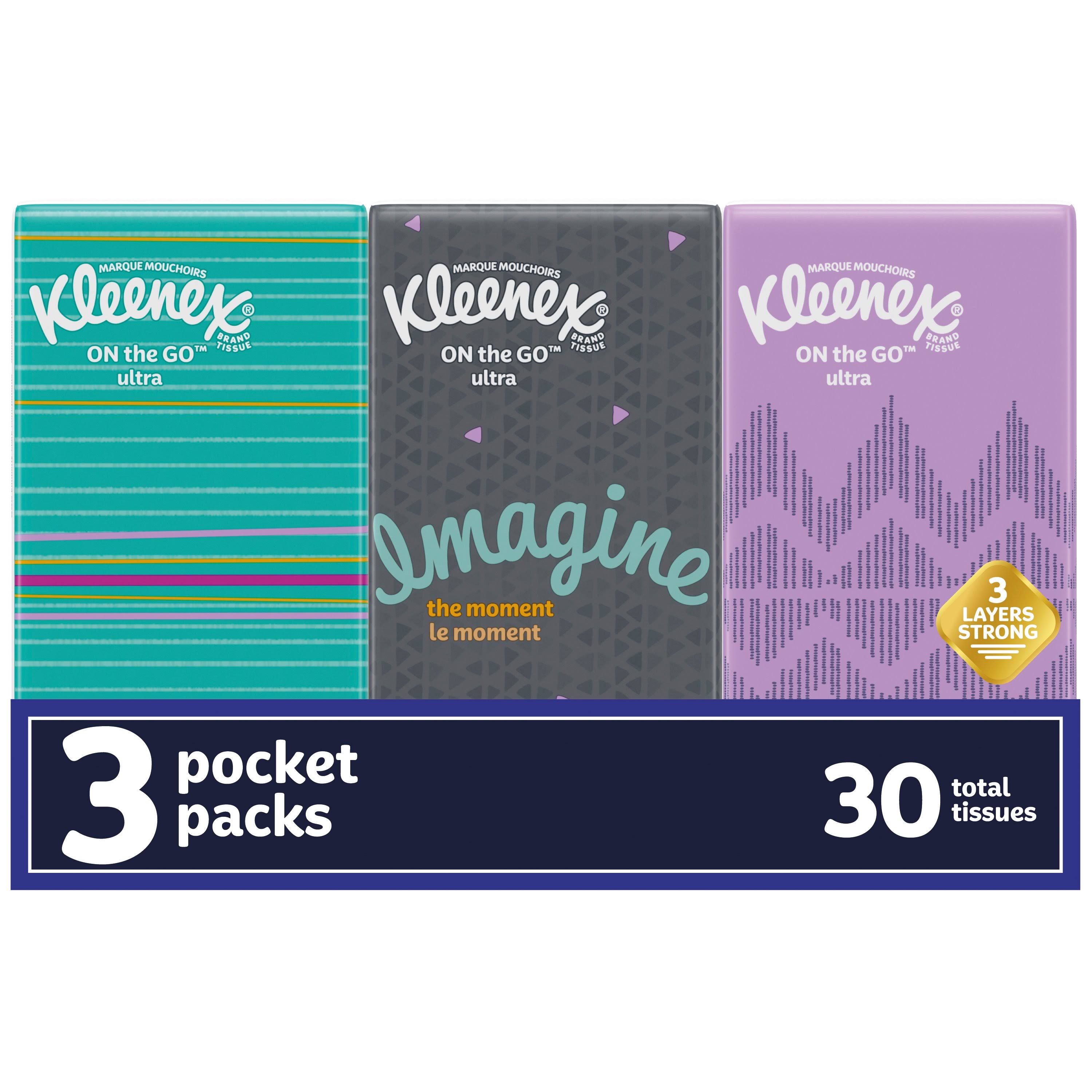 Kleenex Go Pack Tissues - 3 Pack