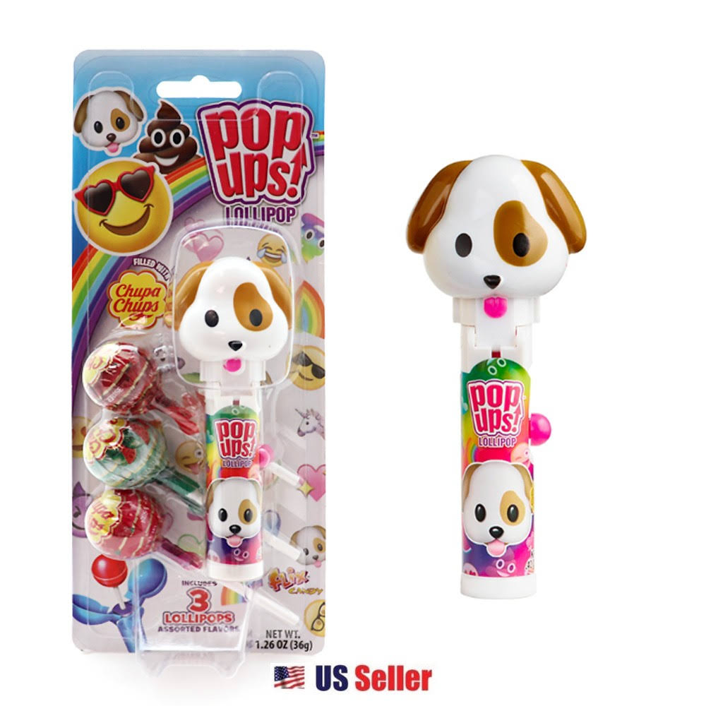 Pop Ups! Lollipop Candy Dispenser with Lollipop Candy : Emojis - Poop