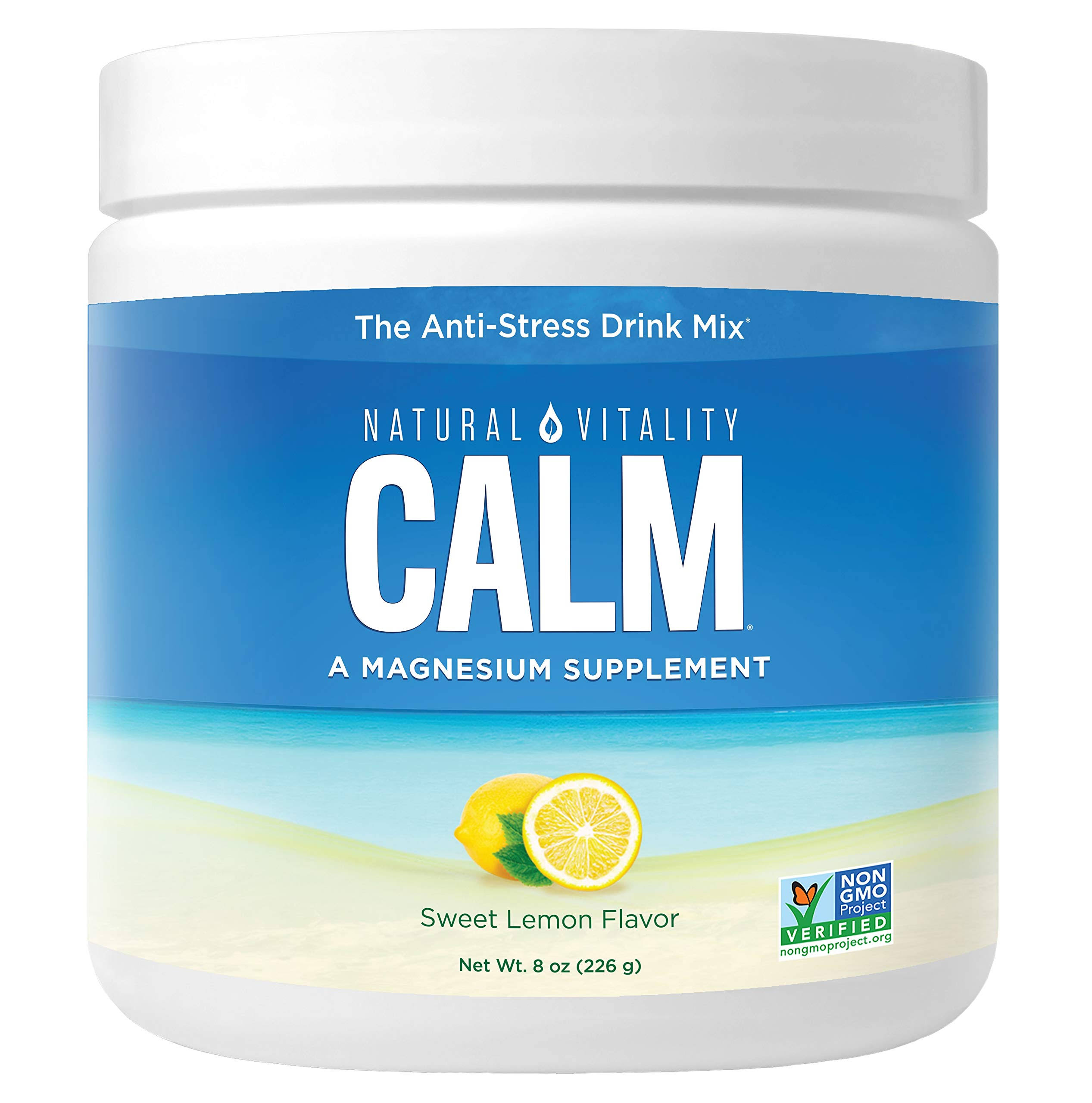 Natural Vitality Sweet Lemon Flavor Magnesium Anti-stress Drink Mix, 8