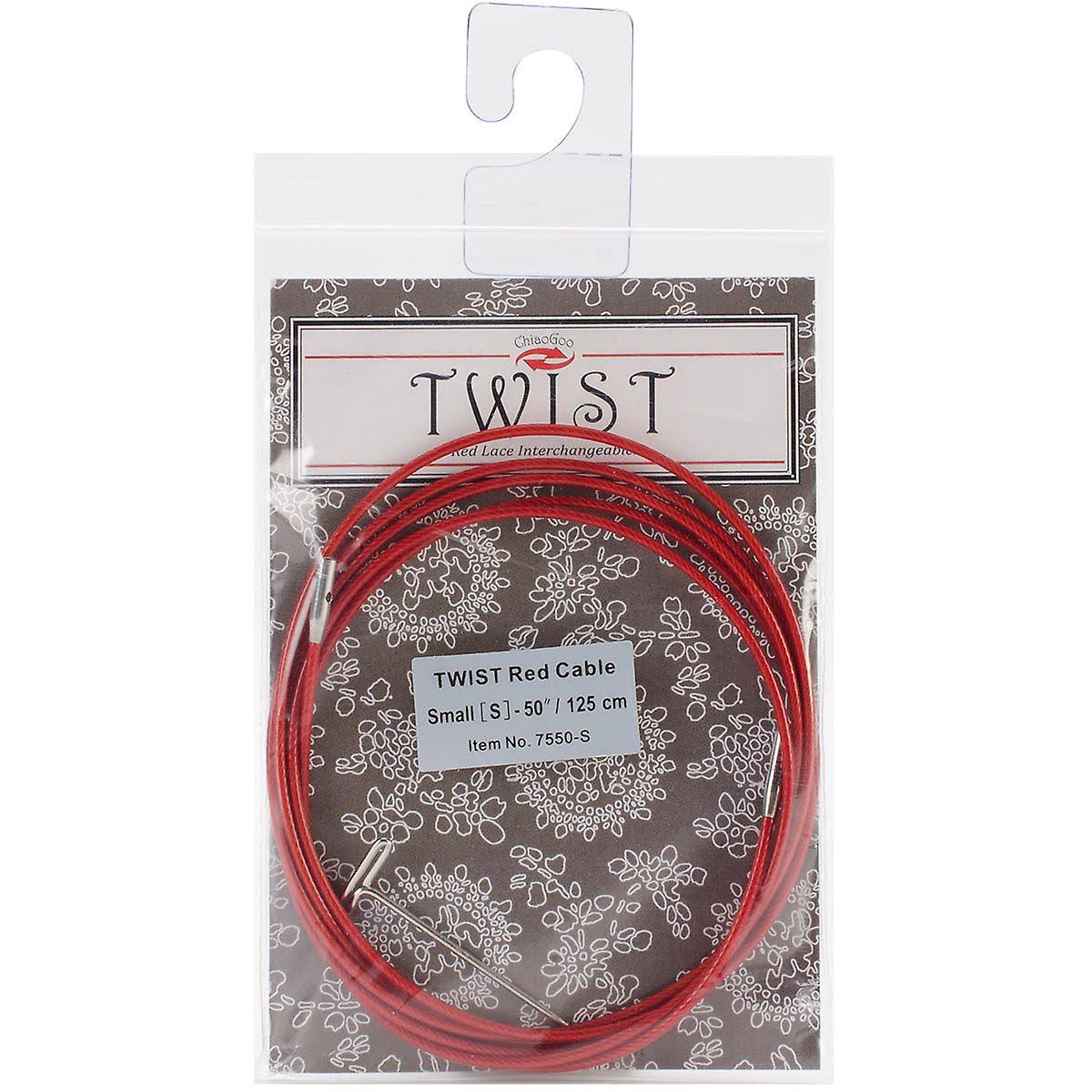 Chiaogoo Twist Lace Interchangeable Cable - Small, Red, 50"
