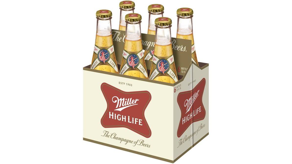 Miller High Life Beer - 6 Bottles