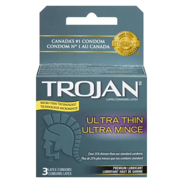Trojan Ultra Thin Lub Condoms - 3pcs