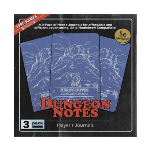Dungeon Notes: Player Pack: Blue [Book]
