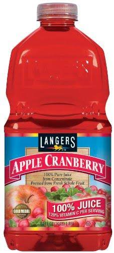 Langers 100% Juice with Vitamin C, Apple Cranberry, 64 Ounce (Pack of