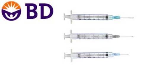 BD 3cc Syringe Needle 25G x 1'' 100/box (Non-Safety)