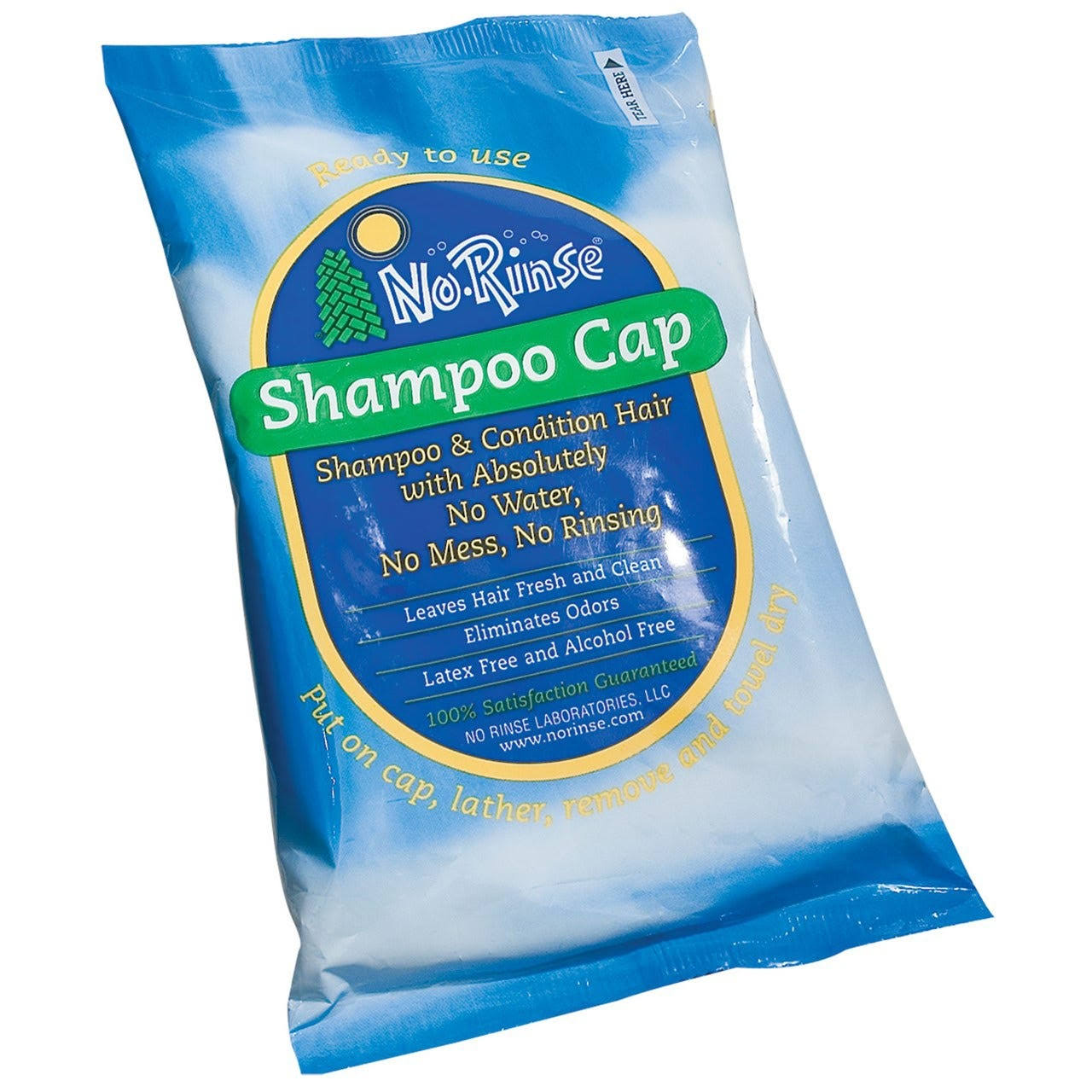 No Rinse Shampoo Cap - White, One Size