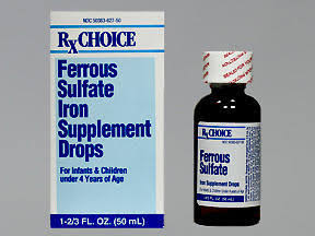RxChoice Ferrous Sulfate Iron Supplement Drops - 50ml