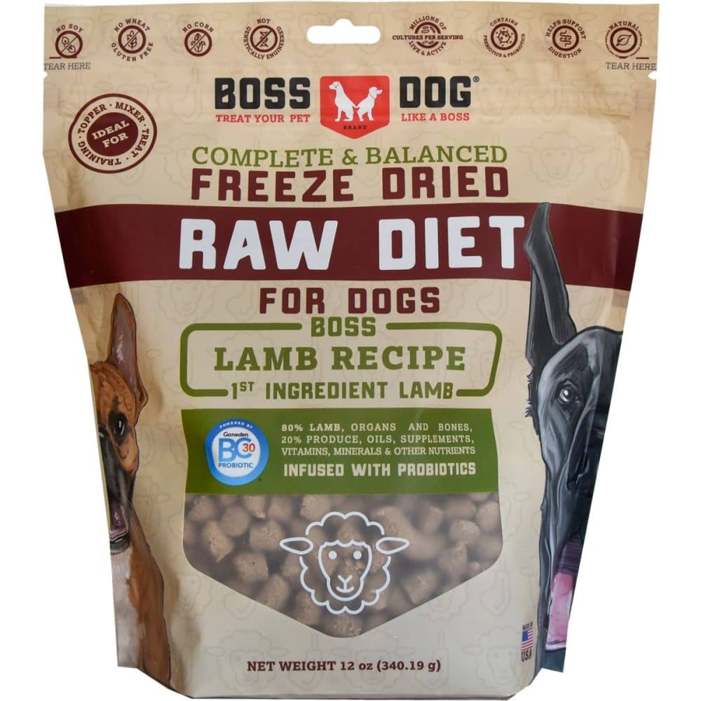 Boss Dog Raw Diet Lamb Recipe Freeze-Dried Dog Food, 12-oz