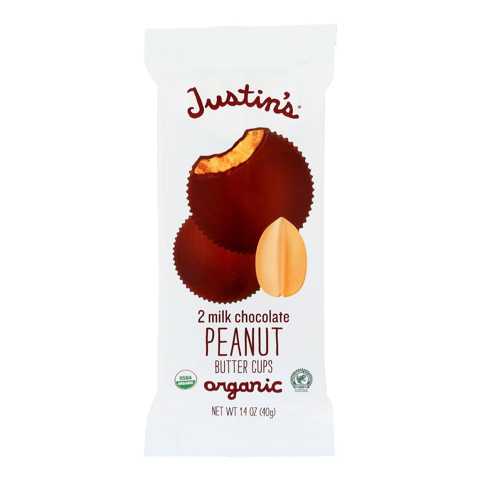Justin's Milk Chocolate Peanut Butter Milk Cups - 1.4oz