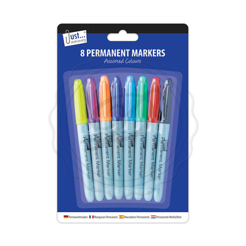 Permanent Marker Pens - 8 Pack