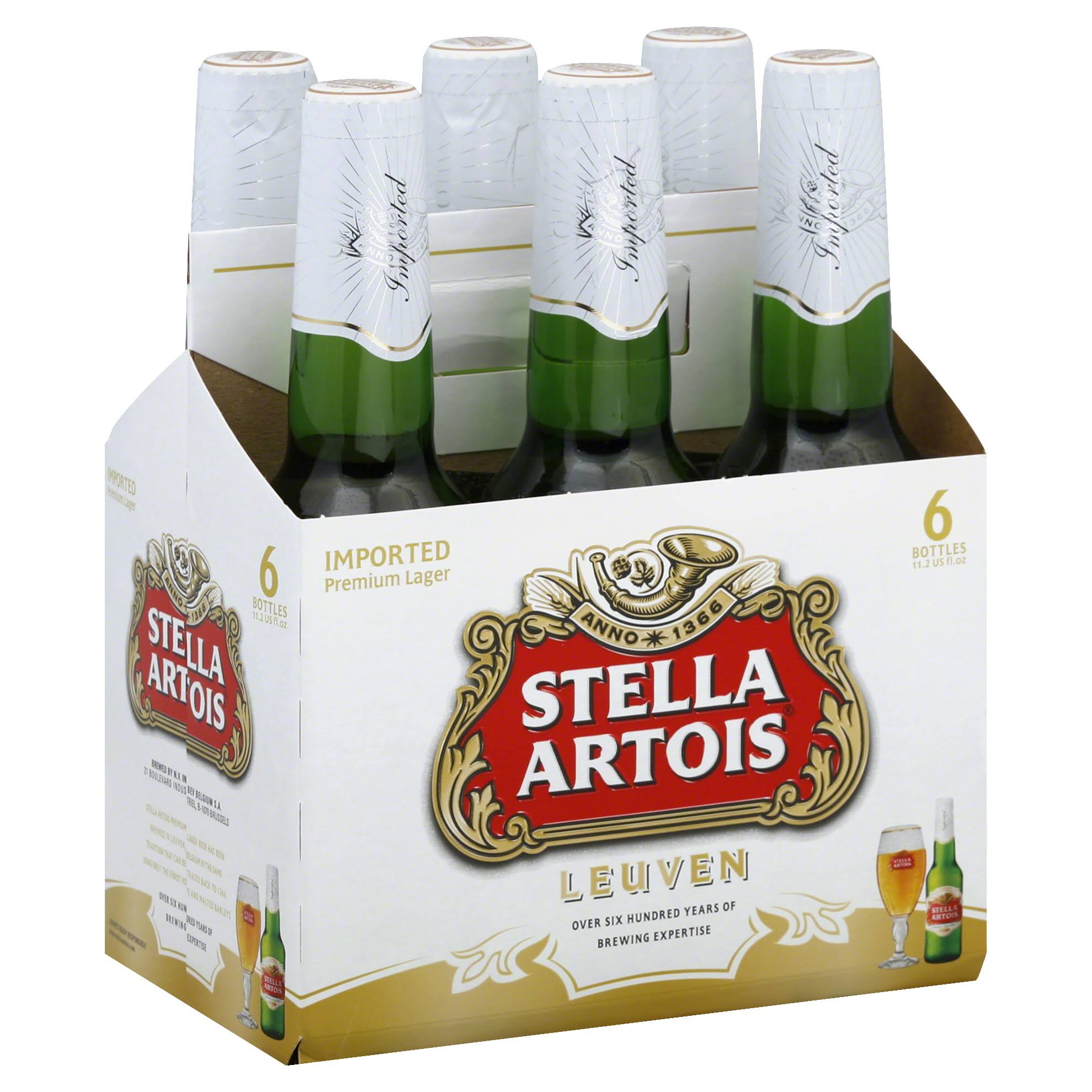 Stella Artois Beer, Lager, Premium - 4 - 6 bottle boxes