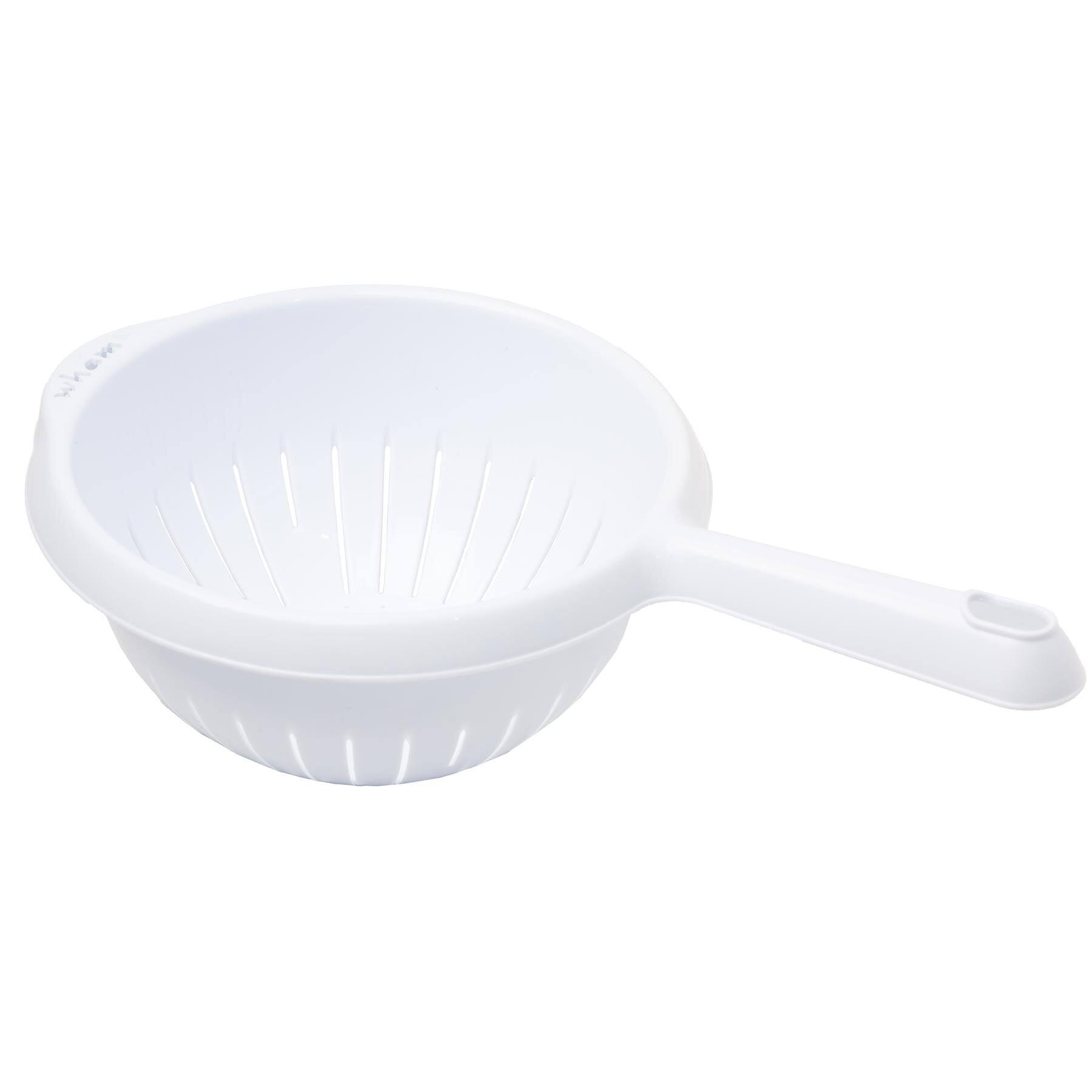 Wham Cuisine Handled Colander - Hardwearing - Ice White - Dishwasher Safe - 20cm