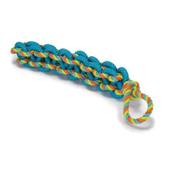 Chomper Braided TPR Rope Tug Dog Toy - One Size - Assorted Colors