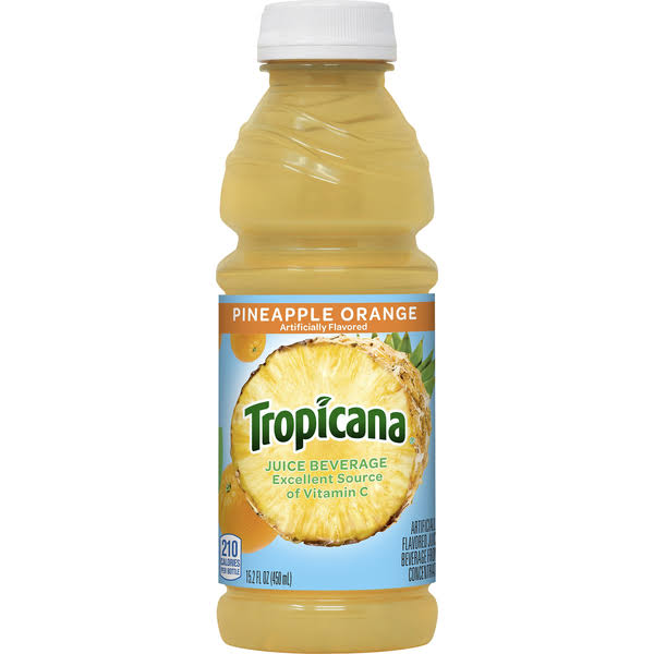 Tropicana Juice - Pineapple Orange, 15.2oz, Pack of 12