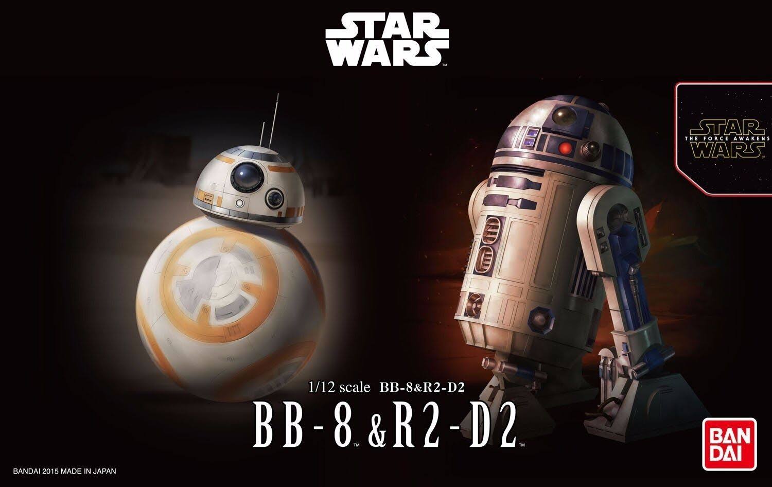 Bandai Star Wars BB-8 & R2-D2 1/12 Plastic Model Kit