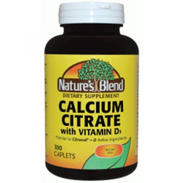 Nature's Blend Calcium Citrate with D3 Vitamins - 100ct