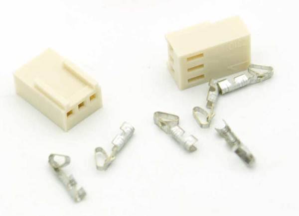 3 Pin 0.1" Polarized Locking Female Socket Connector - 2 Pack 70-4853