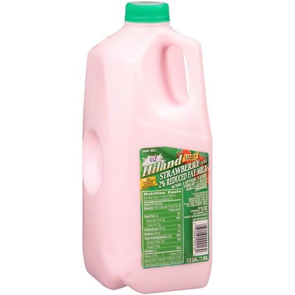 Hiland Strawberry 2 Percent Reduced Fat Milk - 0.5gal