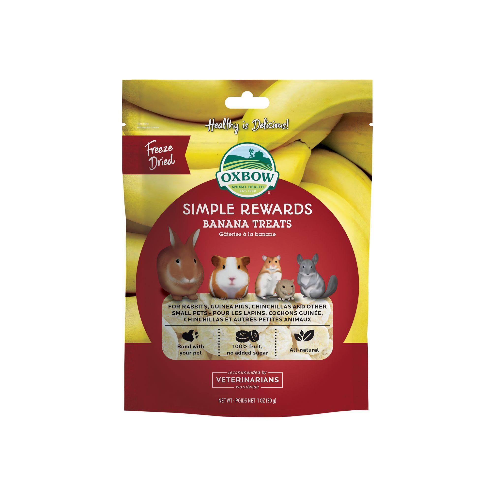 Oxbow Animal Health Simple Rewards Banana Treats - 30g