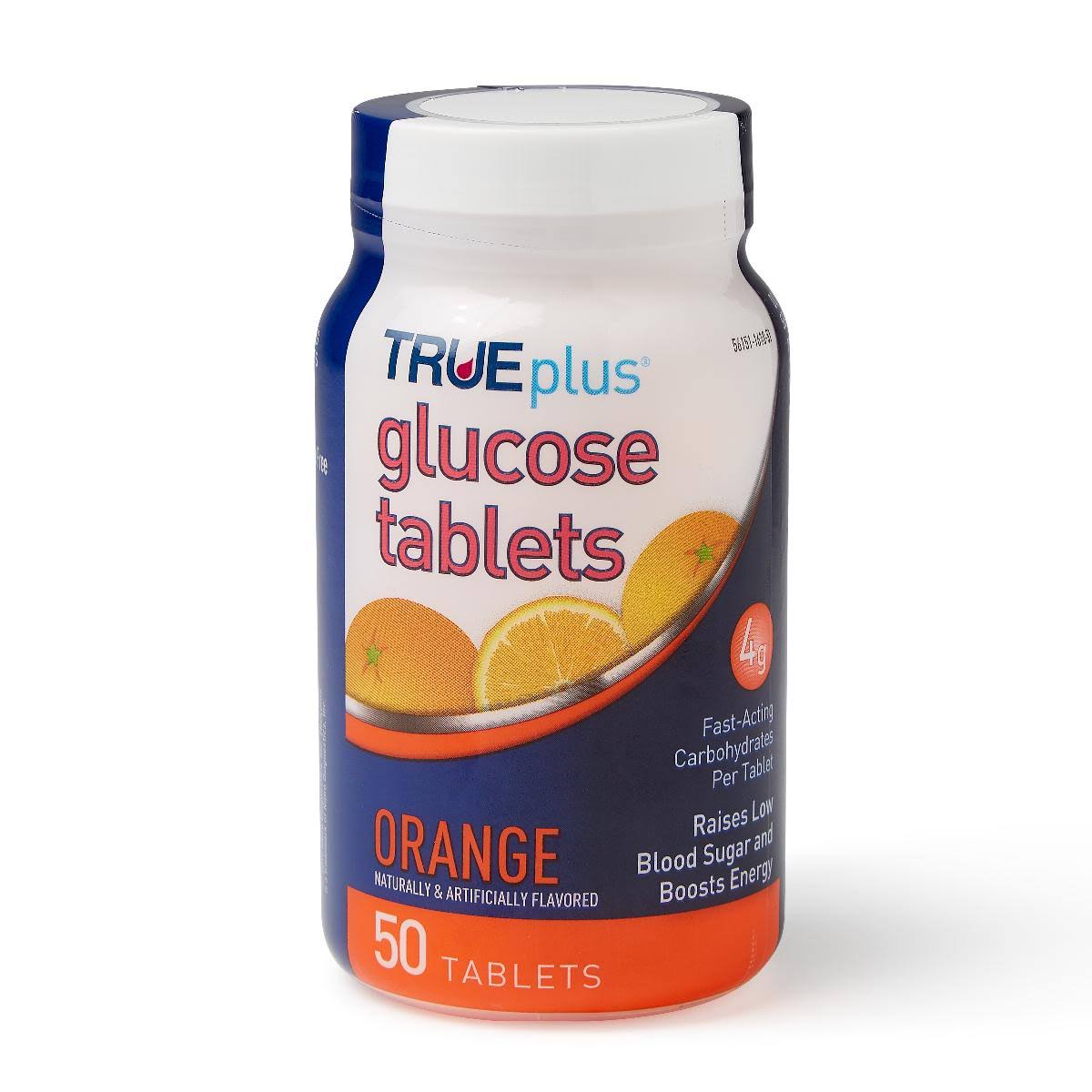 TRUEplus Glucose Tablets Orange - 50ct