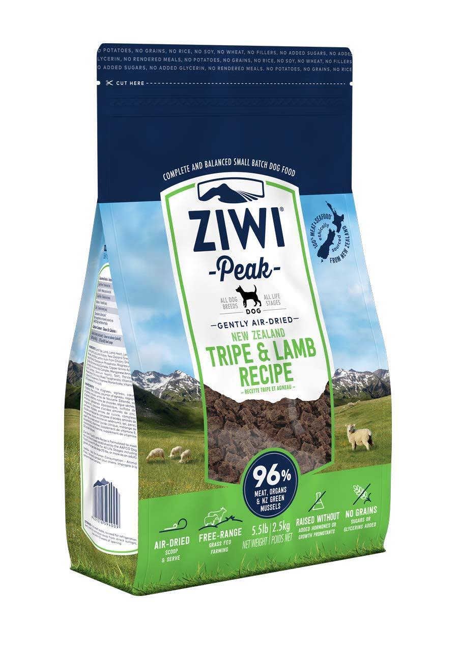 ZiwiPeak Air Dried Dog Food - Tripe & Lamb, 2.5kg