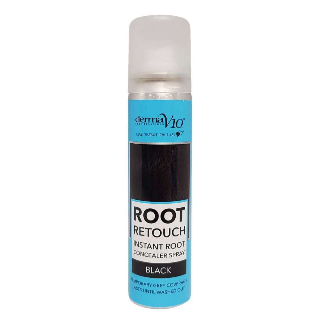 DermaV10 Root Retouch Instant Root Concealer Spray Black 75ml