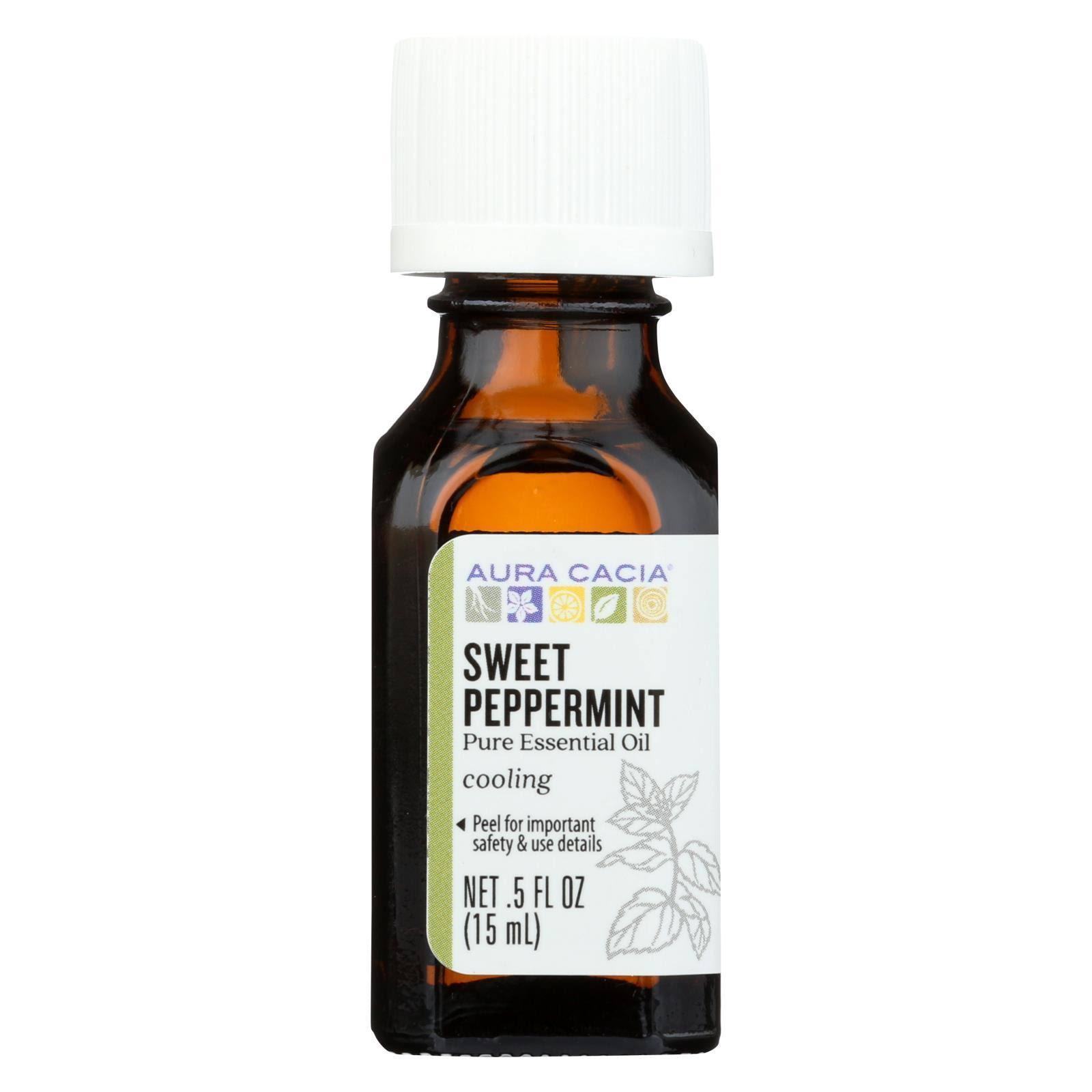 Aura Cacia 191244 Sweet Peppermint Essential Oil 0.5 Fl. Oz.