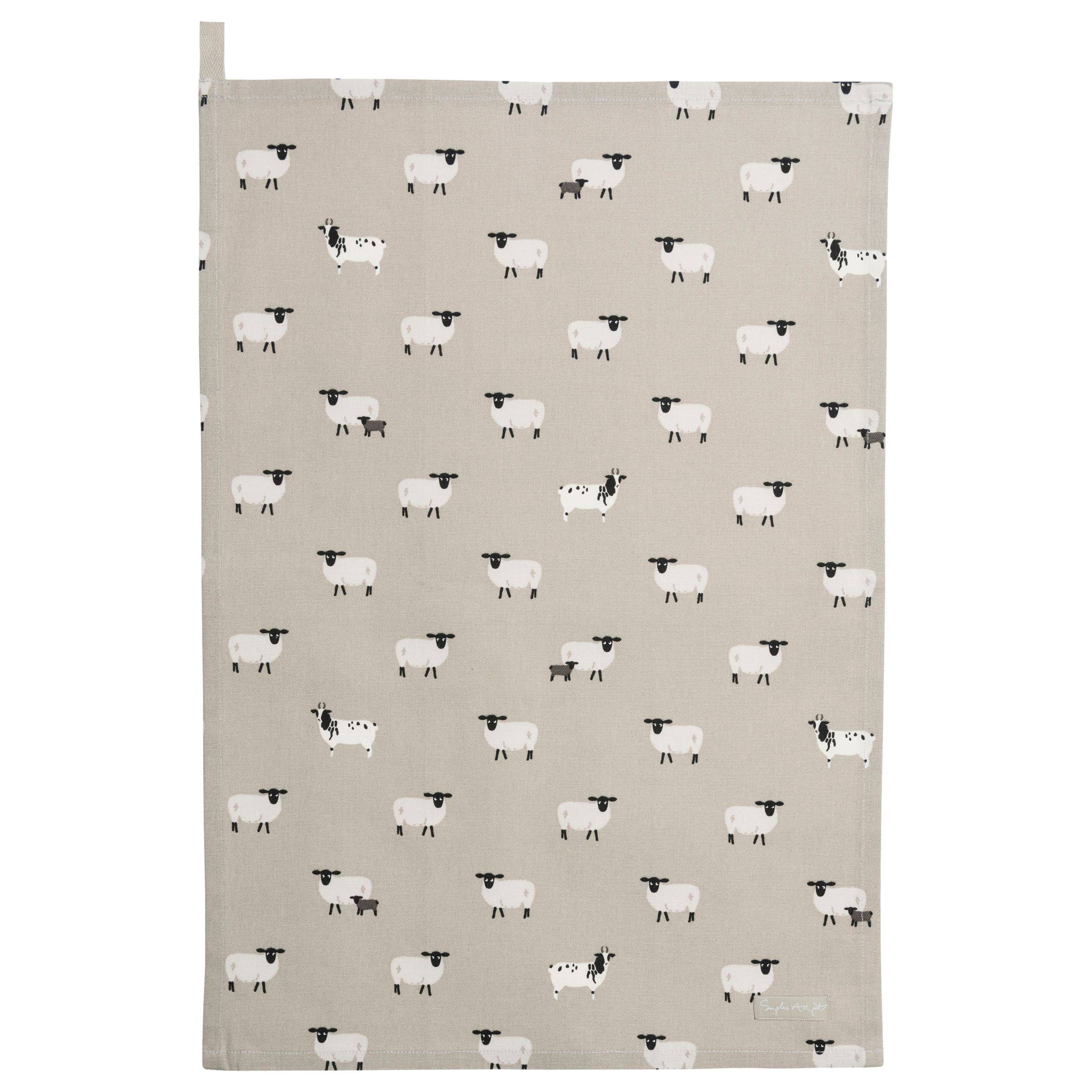 Sophie Allport Sheep Tea Towel - Grey