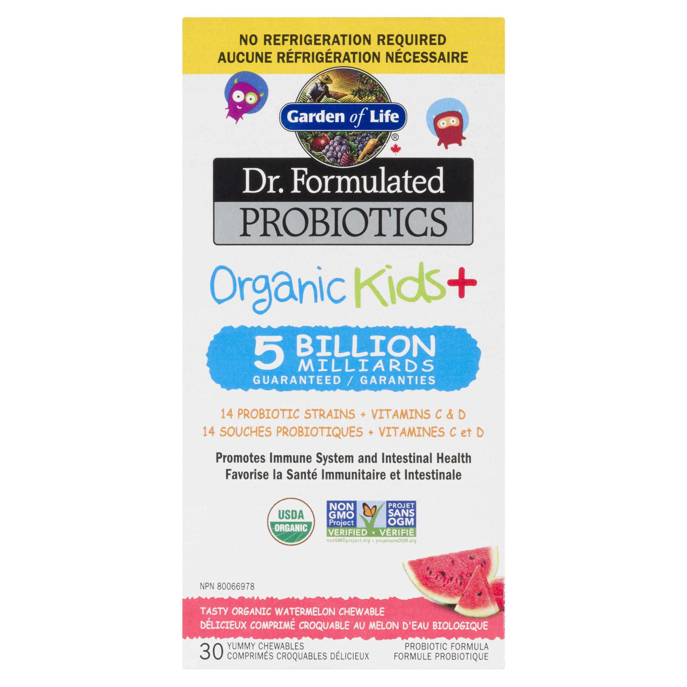 Garden of Life Dr. Formulated Probiotics Supplement - Watermelon, 30 Chewables