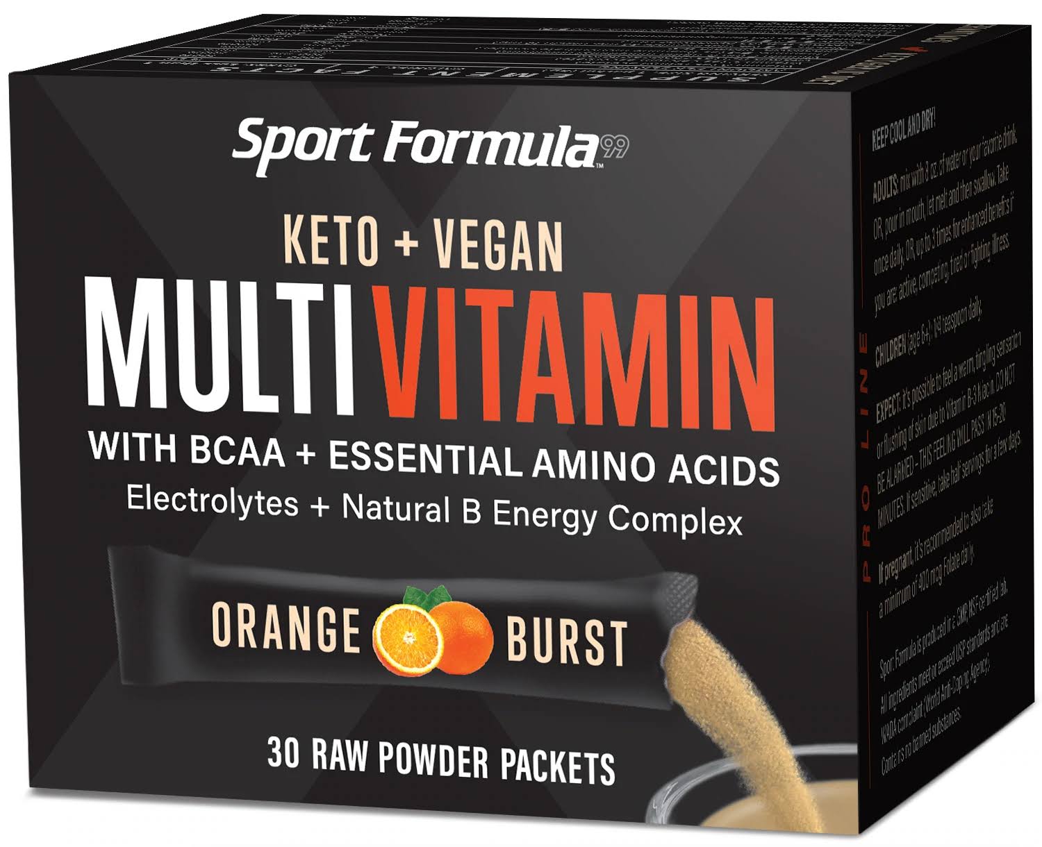 Sport Formula Vitamin Super Powder Supplement - Orange, 30 Servings