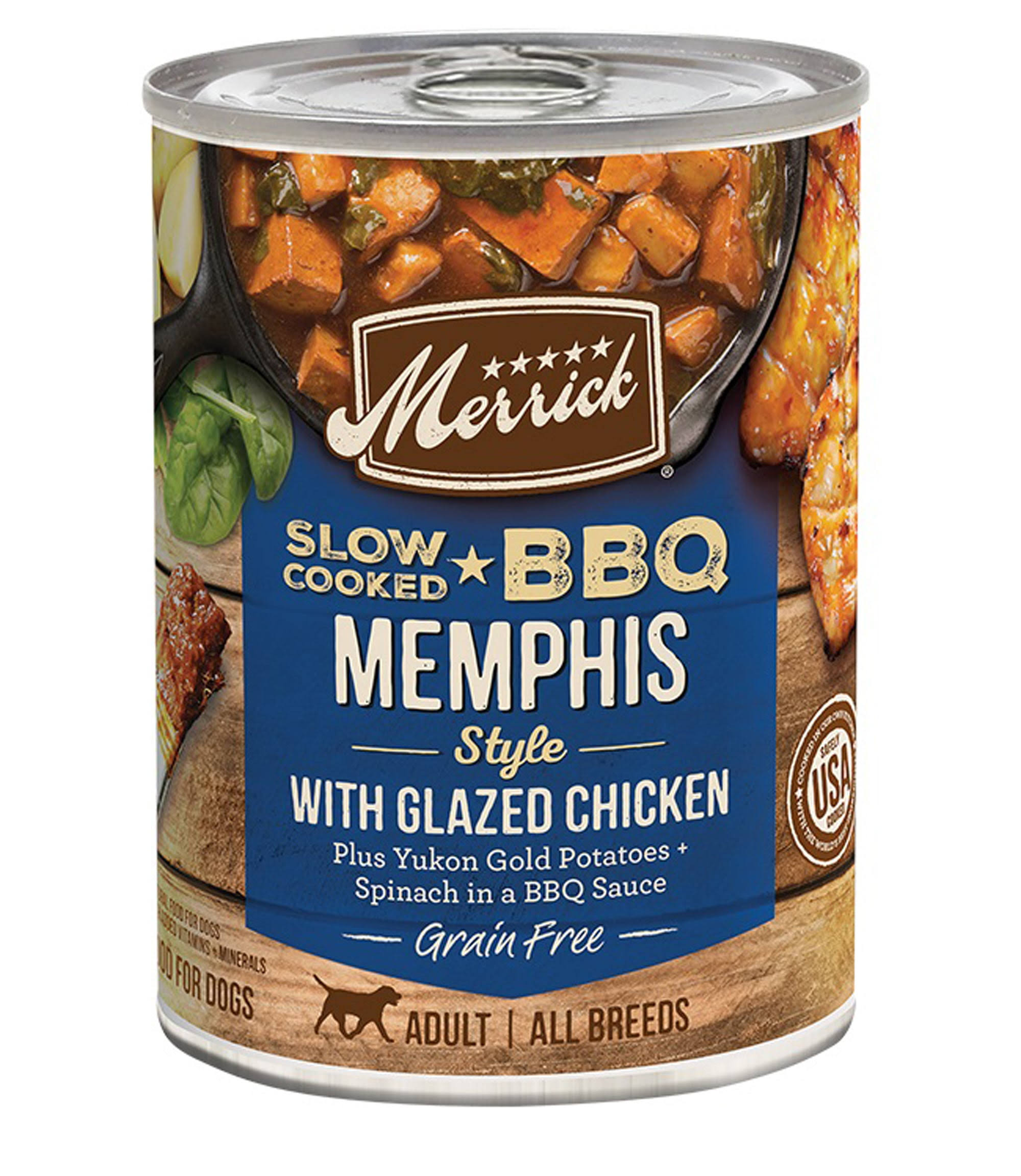 Merrick BBQ Memphis Style Chicken Dog Food [360g]