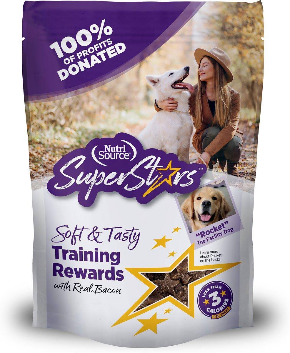 NutriSource Superstars Soft & Tasty Bacon Training Dog Treats, 4-oz