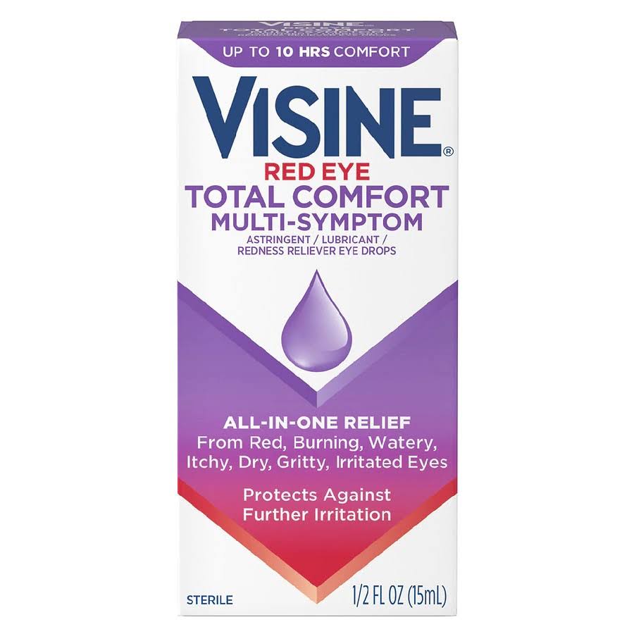 Visine, Red Eye, Total Comfort Multi-Symptom Eye Drops, 15ml
