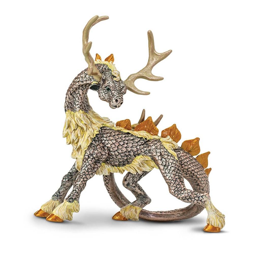 Safari Stag Dragon Fantasy Toy Figure - 12cm