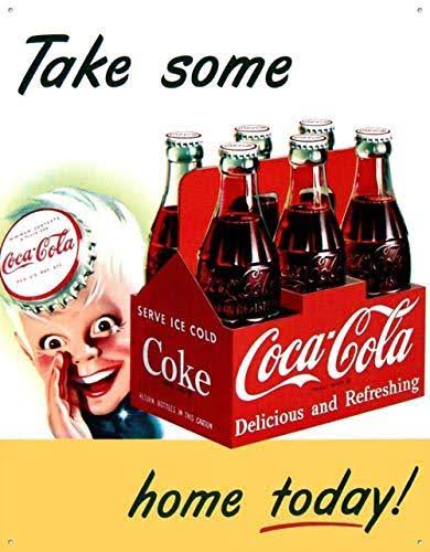 Desperate Enterprises Take Some Coca-Cola Home Today Tin Sign - 13"x16"