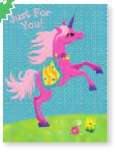 Peaceable Kingdom Press E542 Unicorn Just for You Enclosure Card
