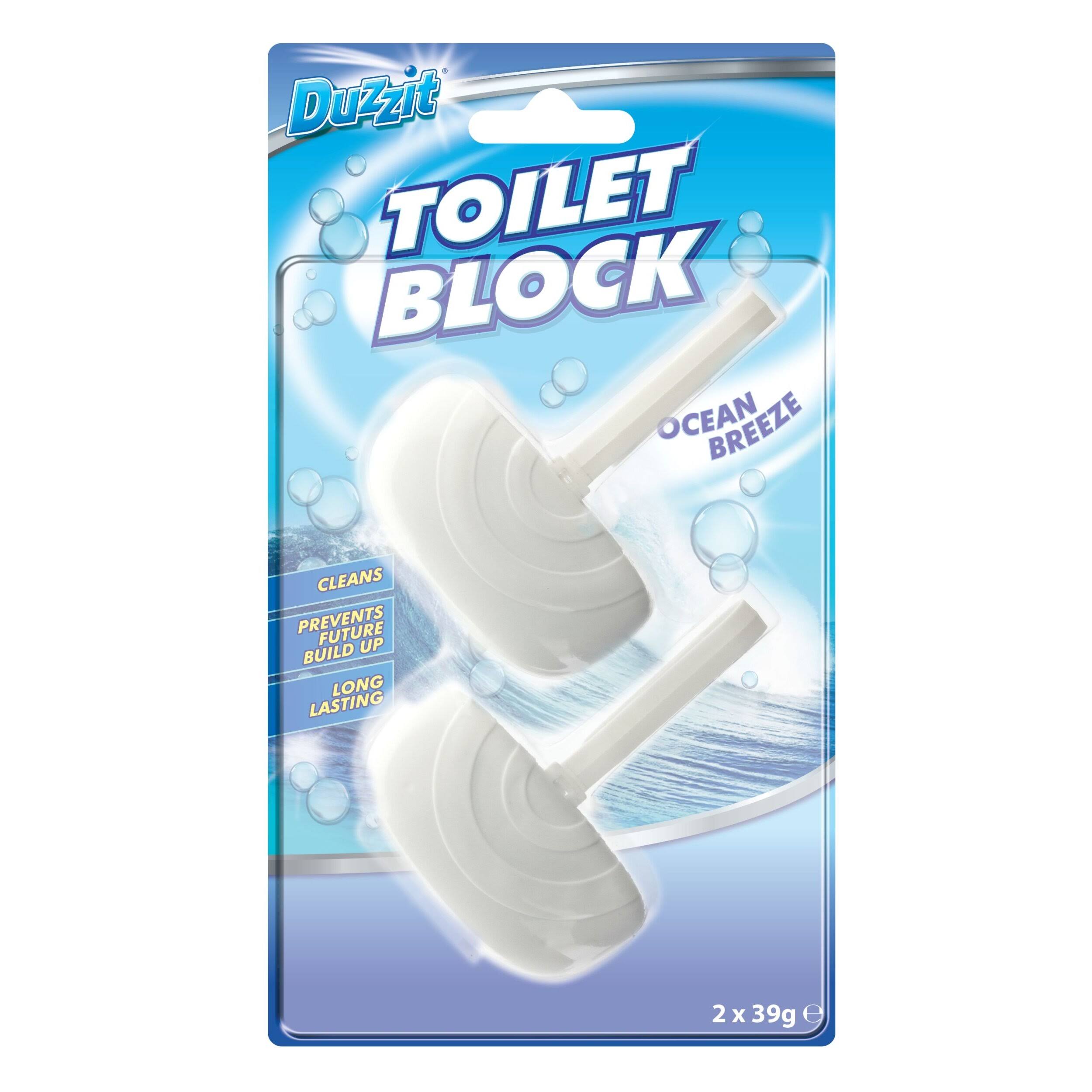 Pack of 2 Duzzit Toilet Rim Block Ocean