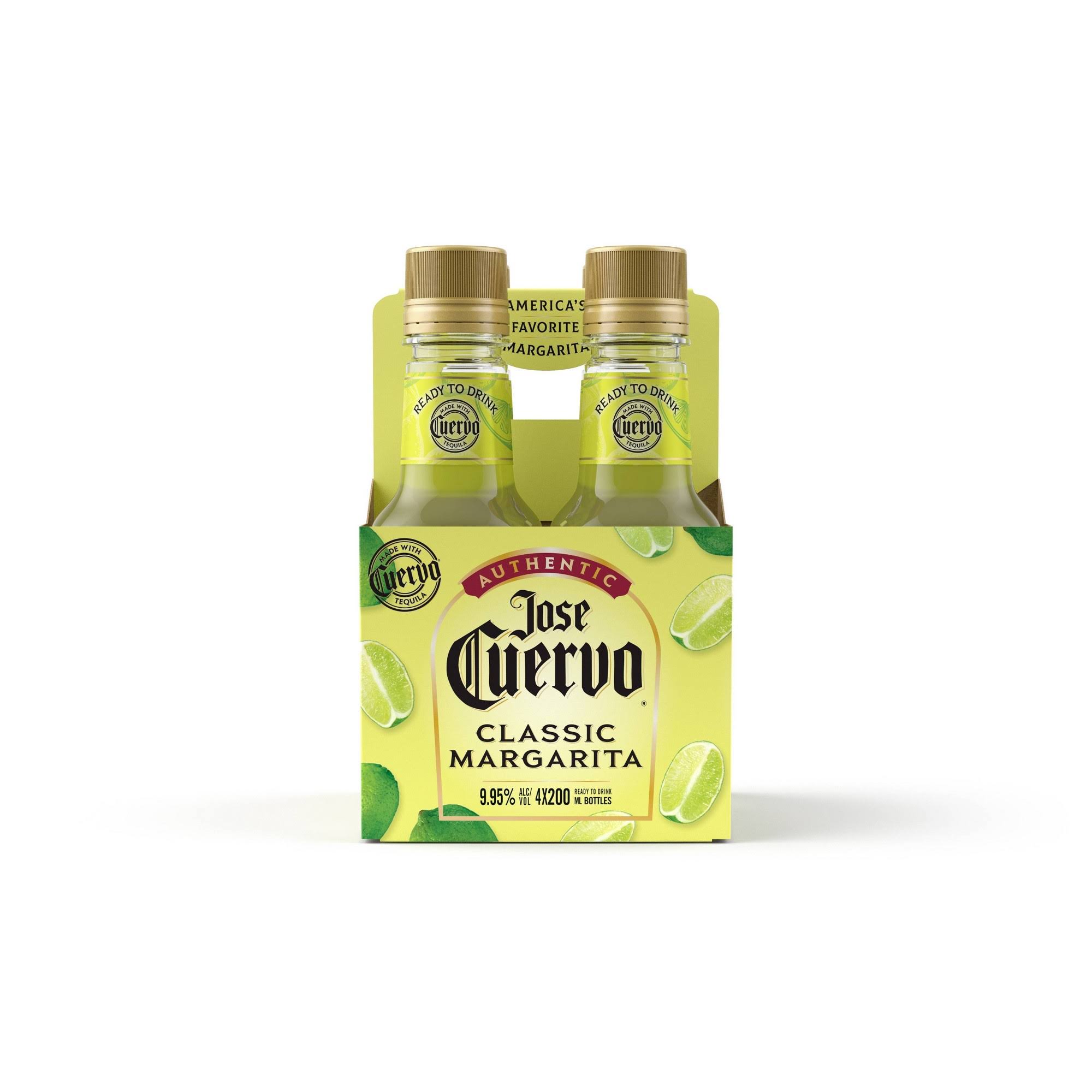 Jose Cuervo Margarita, Classic, Minis - 4 pack, 200 ml bottles