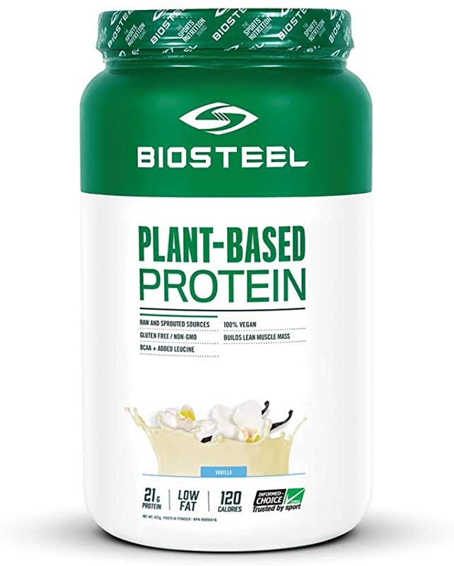 BioSteel Plant-Based Protein with Whole Grain Rice Protein, Pea Protein, and Pumpkin Protein, Vanilla, 825 Gramme | General