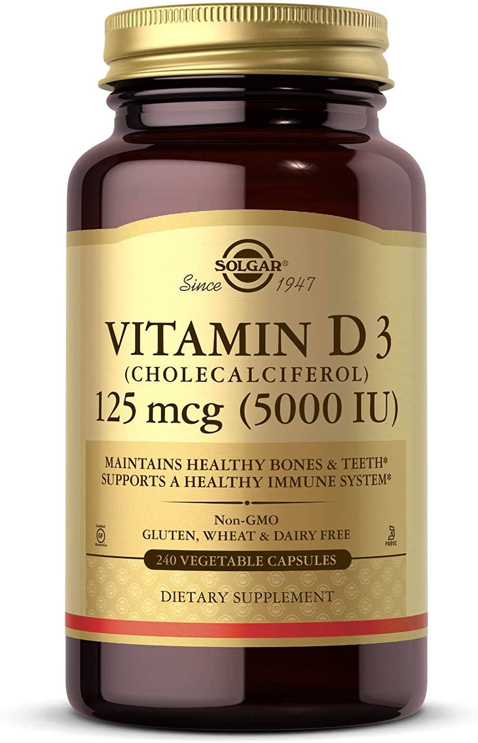 Solgar Vitamin D3 Cholecalciferol 5000 IU - 240ct
