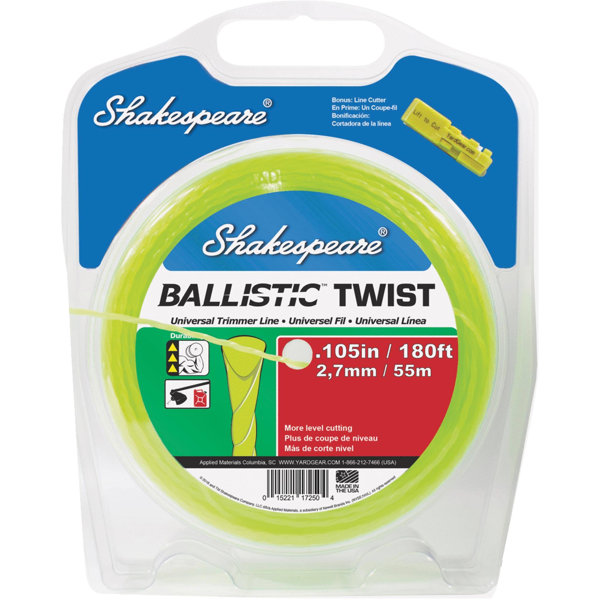Shakespeare Ballistic Twist Universal Trimmer Line - Green, 0.180" x 180'
